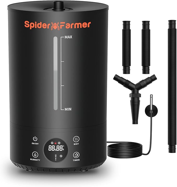 Product Image:Pre-order I 2026 New Version Spider Farmer® 5L Smart Cool Mist Humidifier with Temp & Humidity Sensor Smart APP Control Extendable Targeting Hose for Plants Indoor Grow Tent Room
