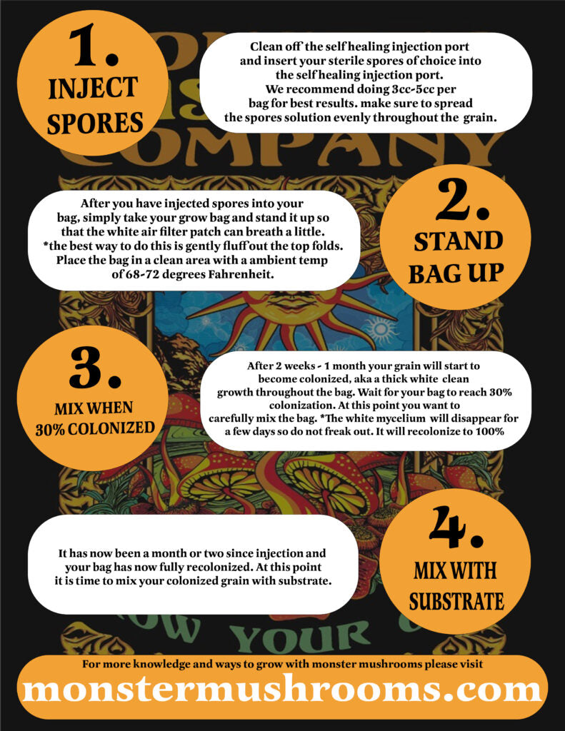 Monster Mushrooms All In One Grow Bag (3lbs)