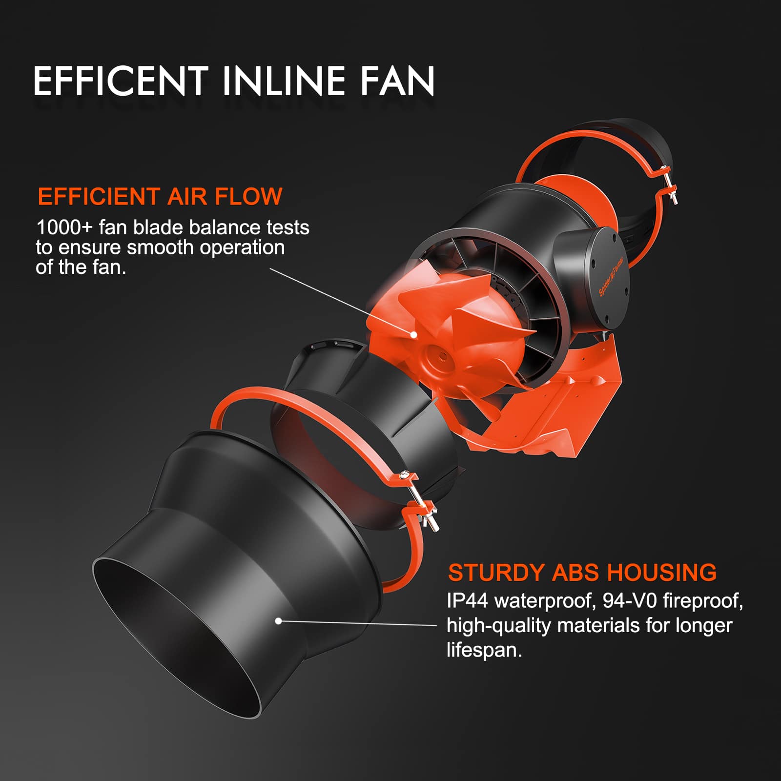 Spider Farmer®6 Inch Inline Fan Combo with Speed Controller