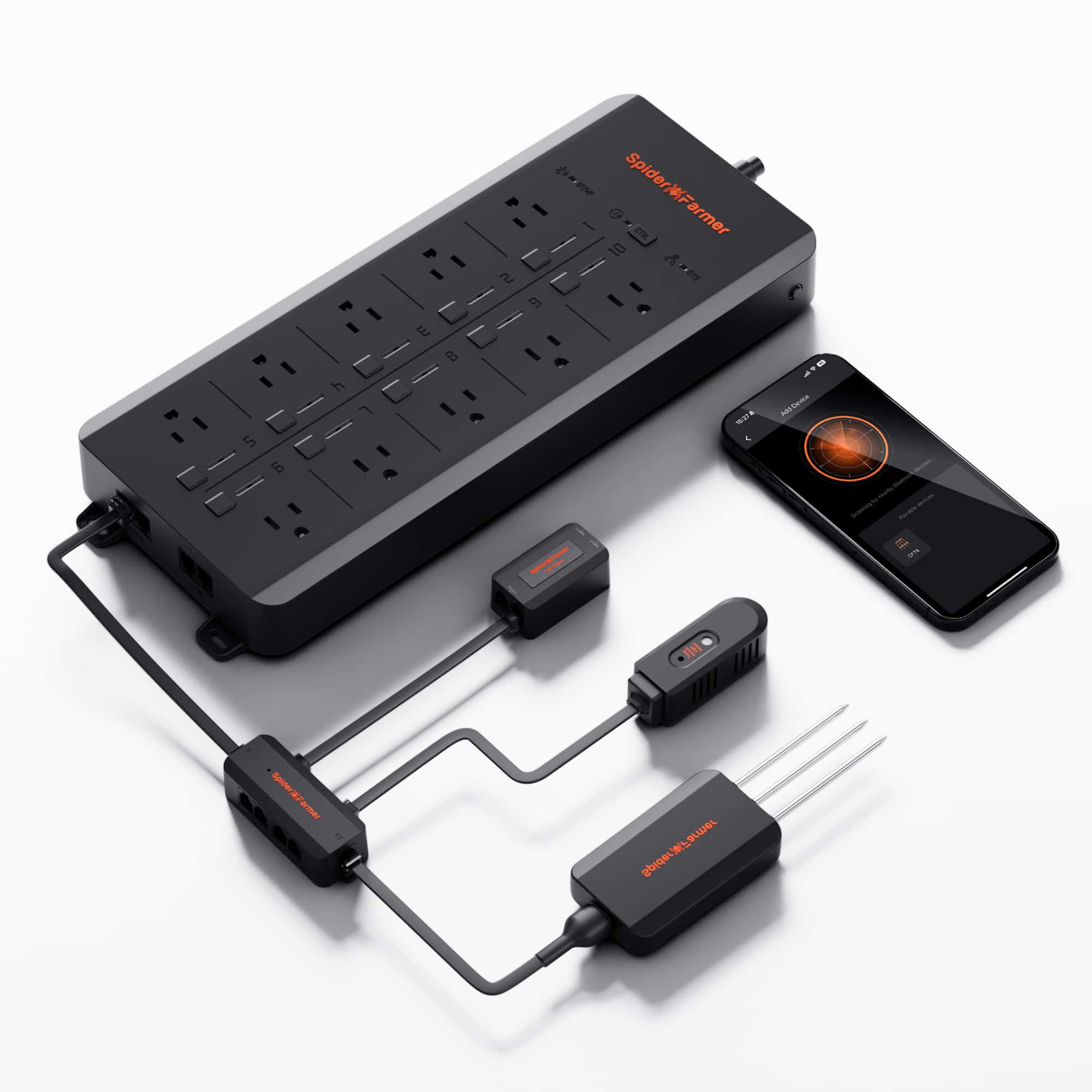 Product Image:Spider Farmer GGS AC10 Power Strip with 10 Outlets for Grow Tent Climate Control