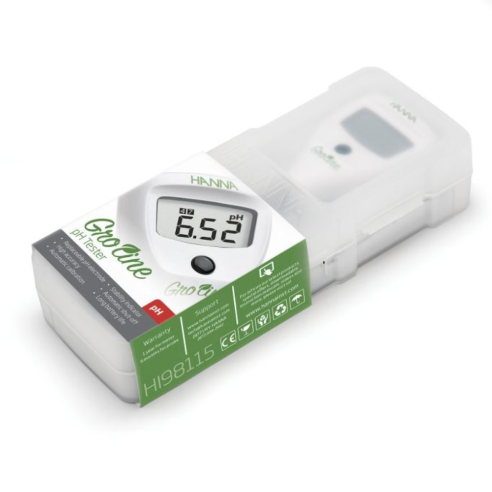 Product Secondary Image:Hanna Instruments HI98115 GroLine Hydroponics pH Tester (0.01 Resolution)