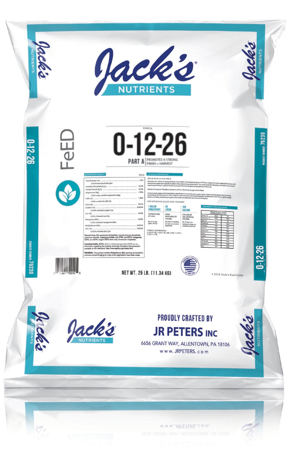 Jack's Nutrients Part A 0-12-26 25lb