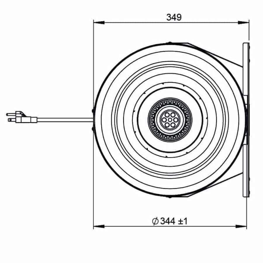 Rusk Classic HO 10” 806 CFM Inline Fan