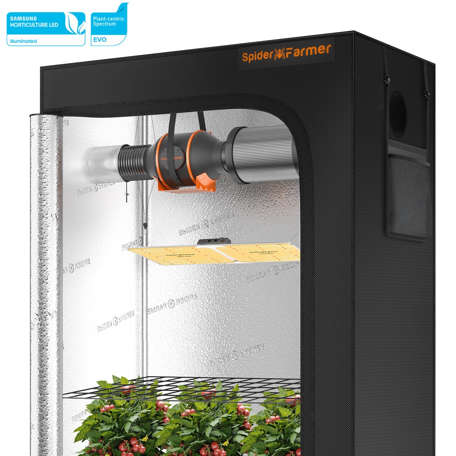 Product Image:Spider Farmer SF2000 +4’x2’x6′ Grow Tent Kits with a Fan Temperature and Humidity Controller