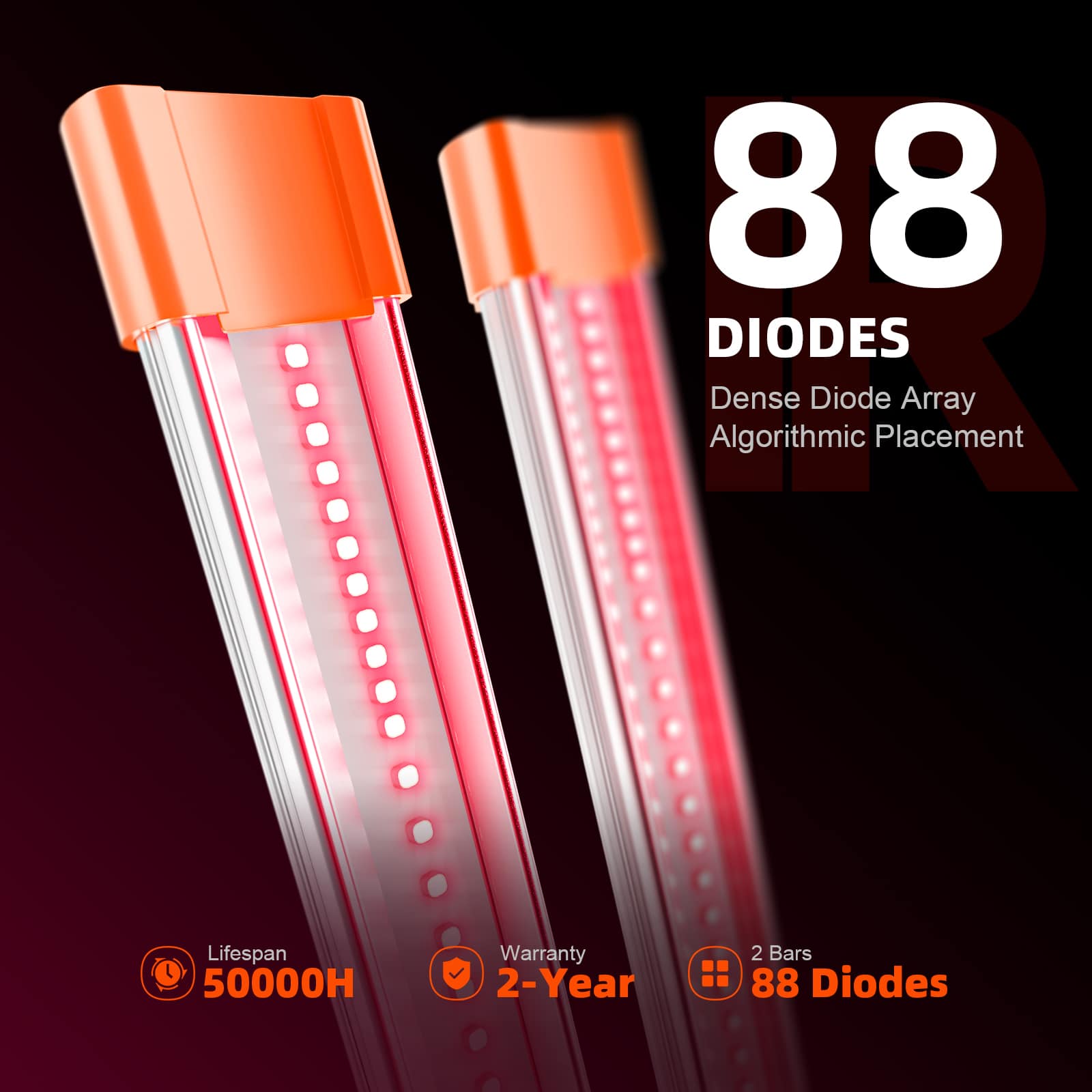 Product Secondary Image:2026 Newest Spider Farmer UV30 & IR16 LED Grow Light Bars Set (23.6”)– Upgraded UV & Infrared Supplement for Plants