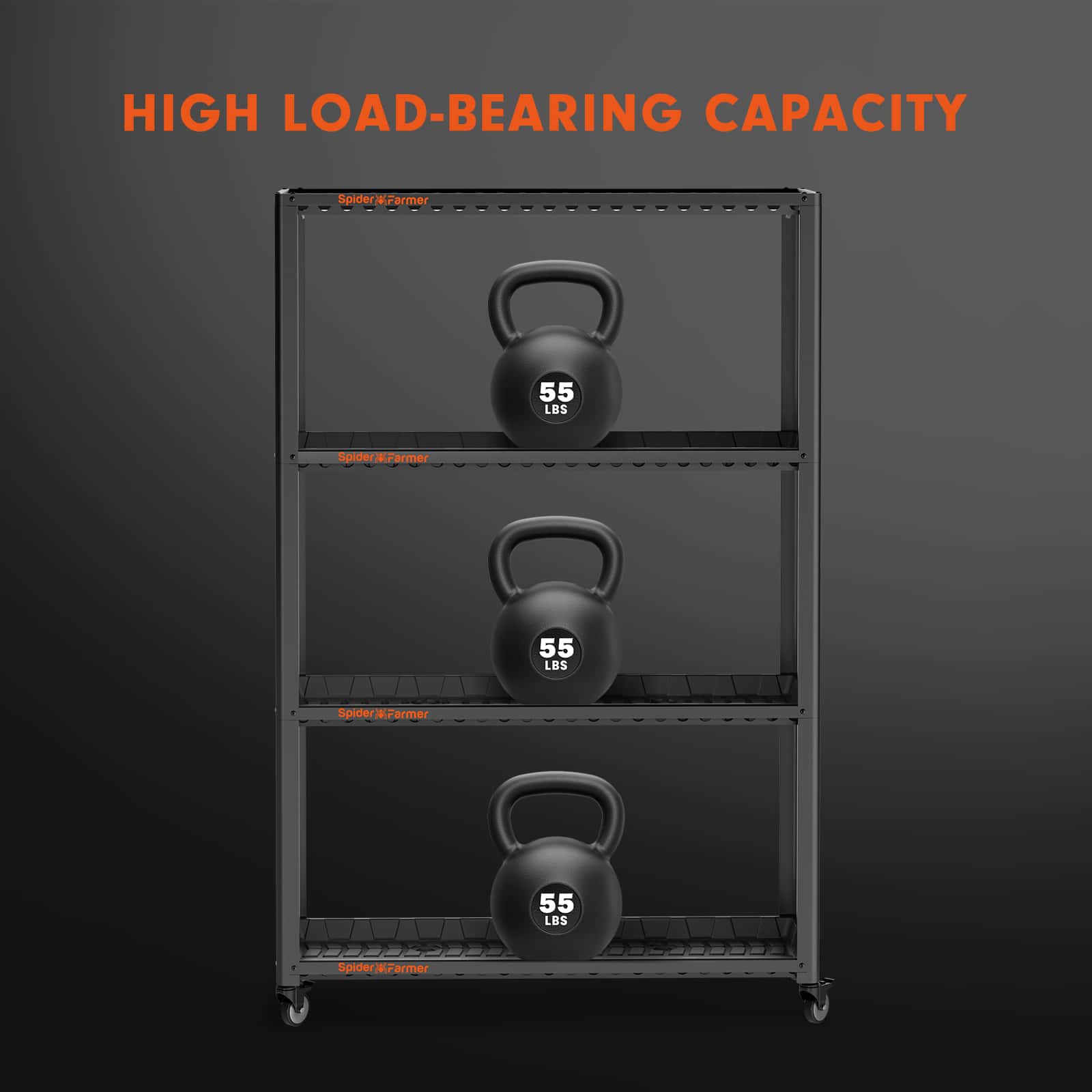 Spider Farmer® SF600 Growshelves Indoor LED Grow Light And Metal Plant Stand