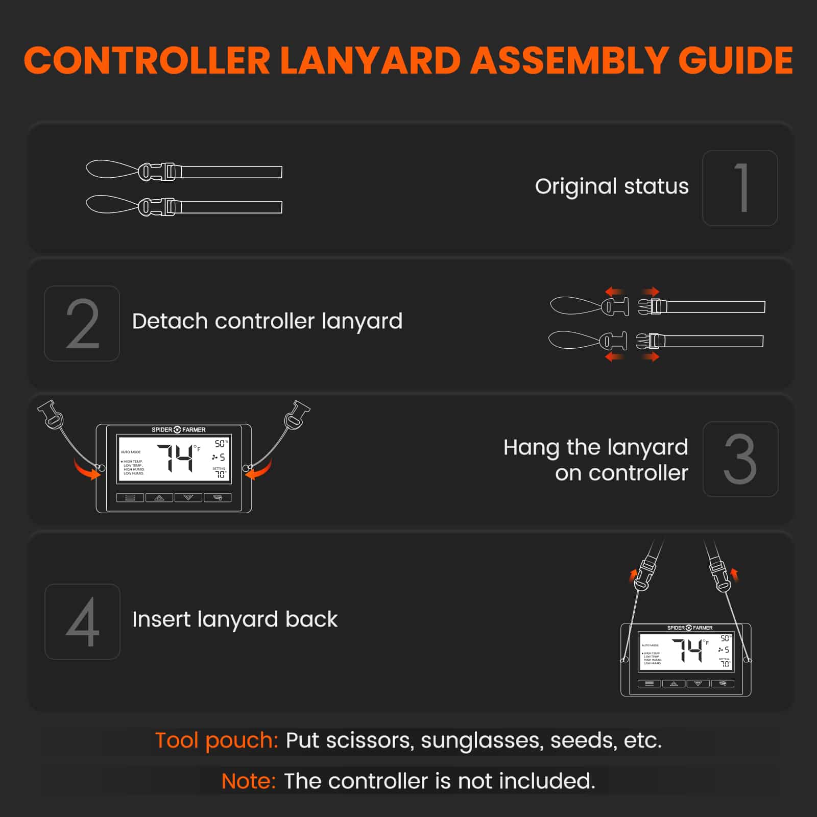 Spider Farmer 2’x4’x5′ (70x140x200cm) Indoor Grow Tent