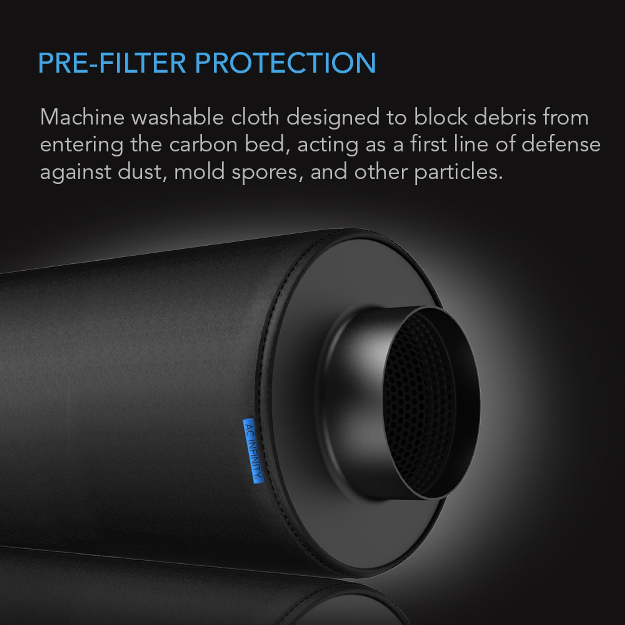 AC Infinity Pre-Filter Cloth for Carbon Filter (2 Pack)