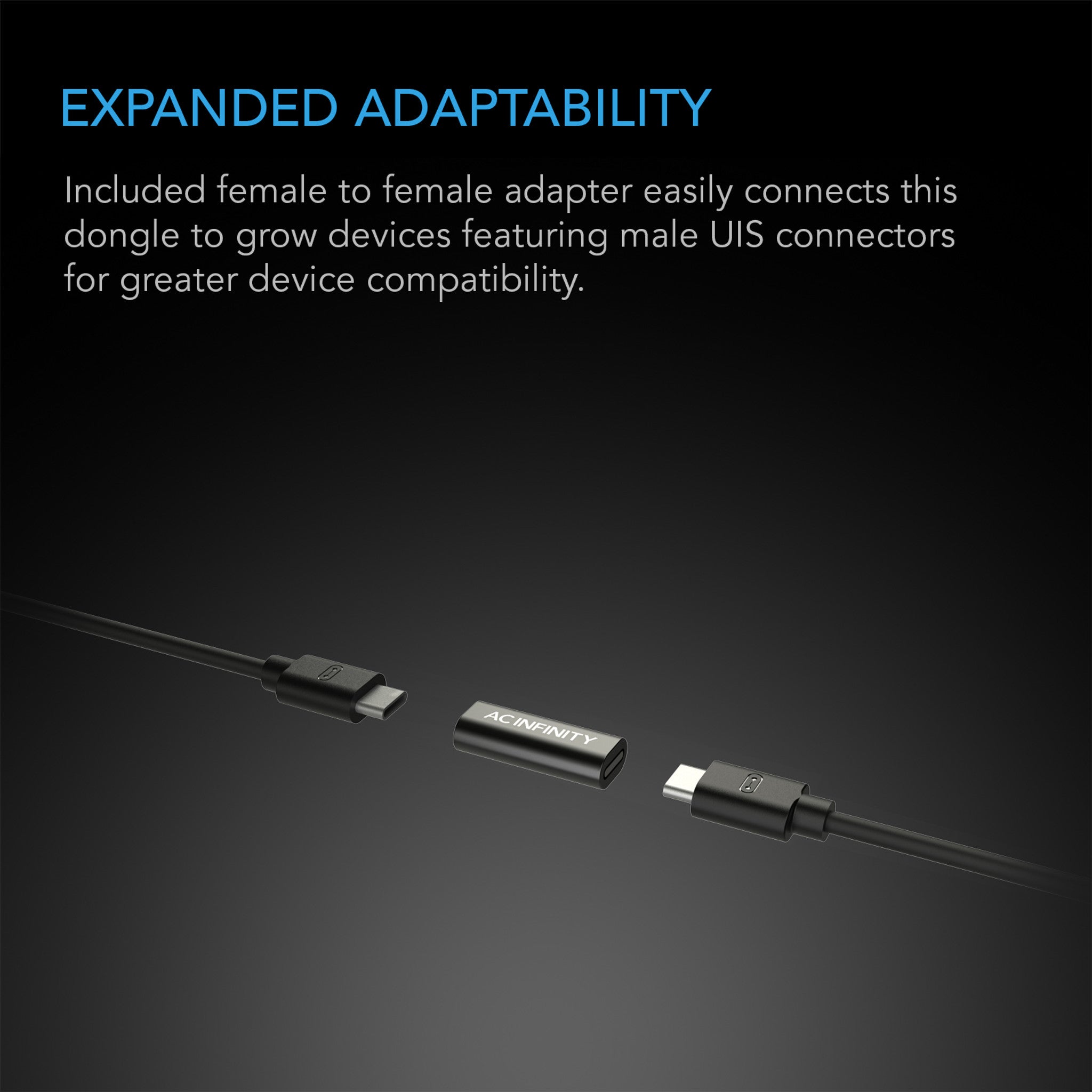 AC Infinity UIS 2-IN-1 SPLITTER, Daisy-Chain Adapter