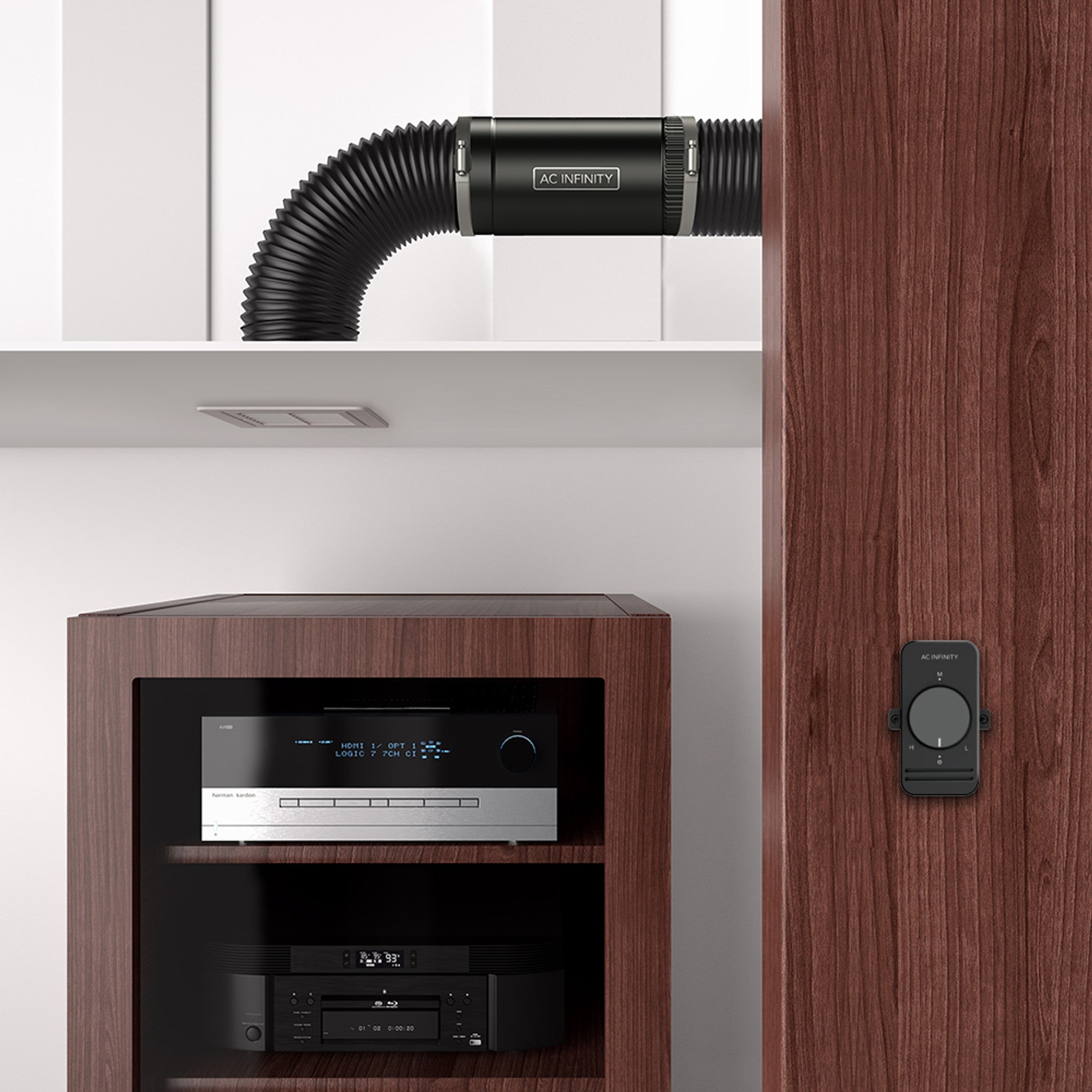 AC Infinity RAXIAL S seires Inline Booster Fan with Speed Control