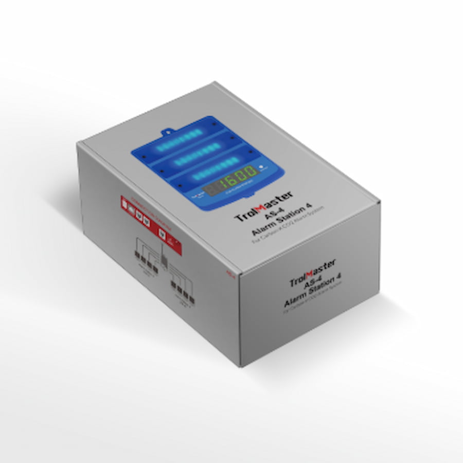 TrolMaster Station d’alarme CO₂ avec voyant bleu (AS-4)