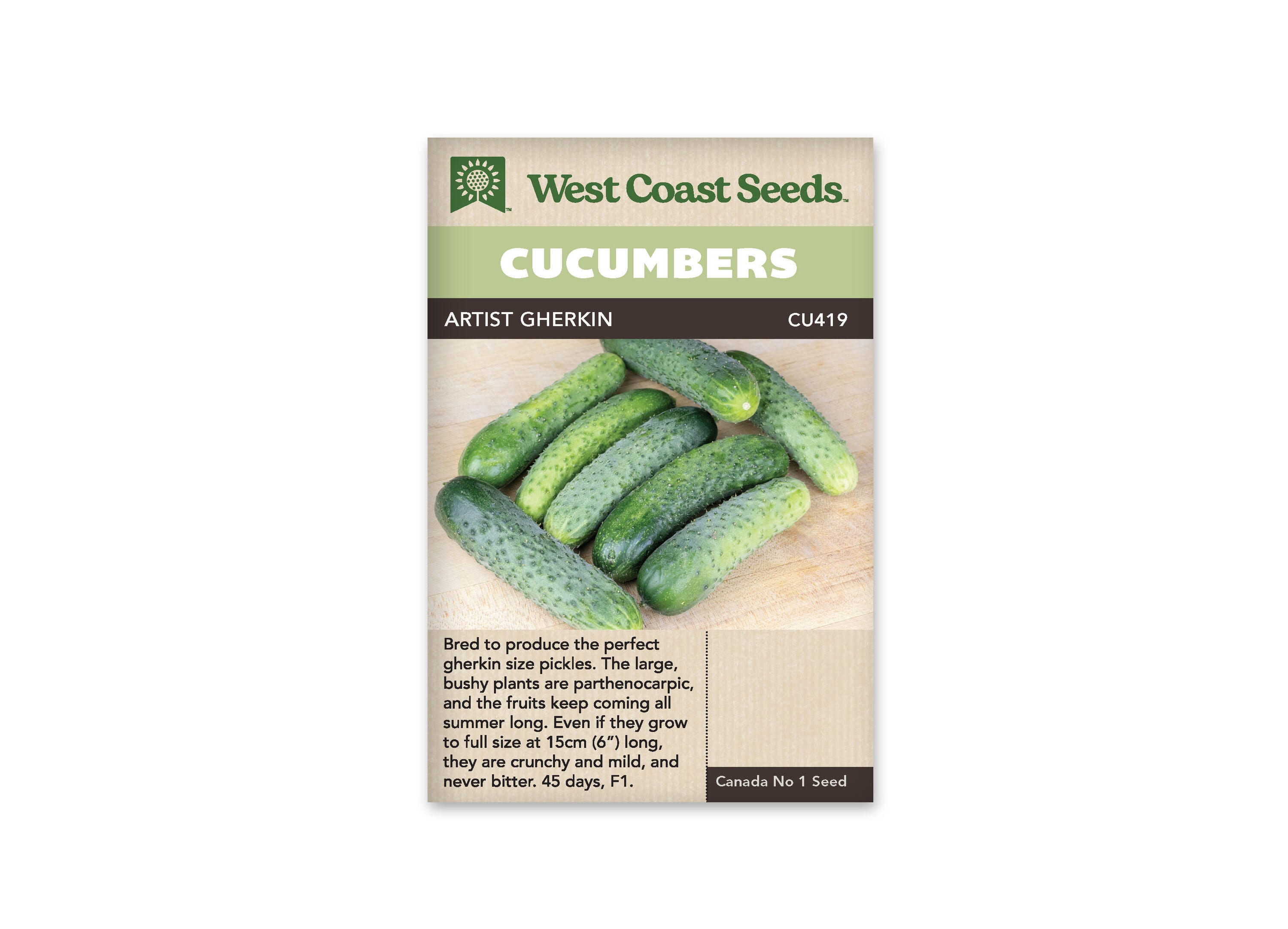 Artist Gherkin F1 (Coated) Cucumbers Seeds