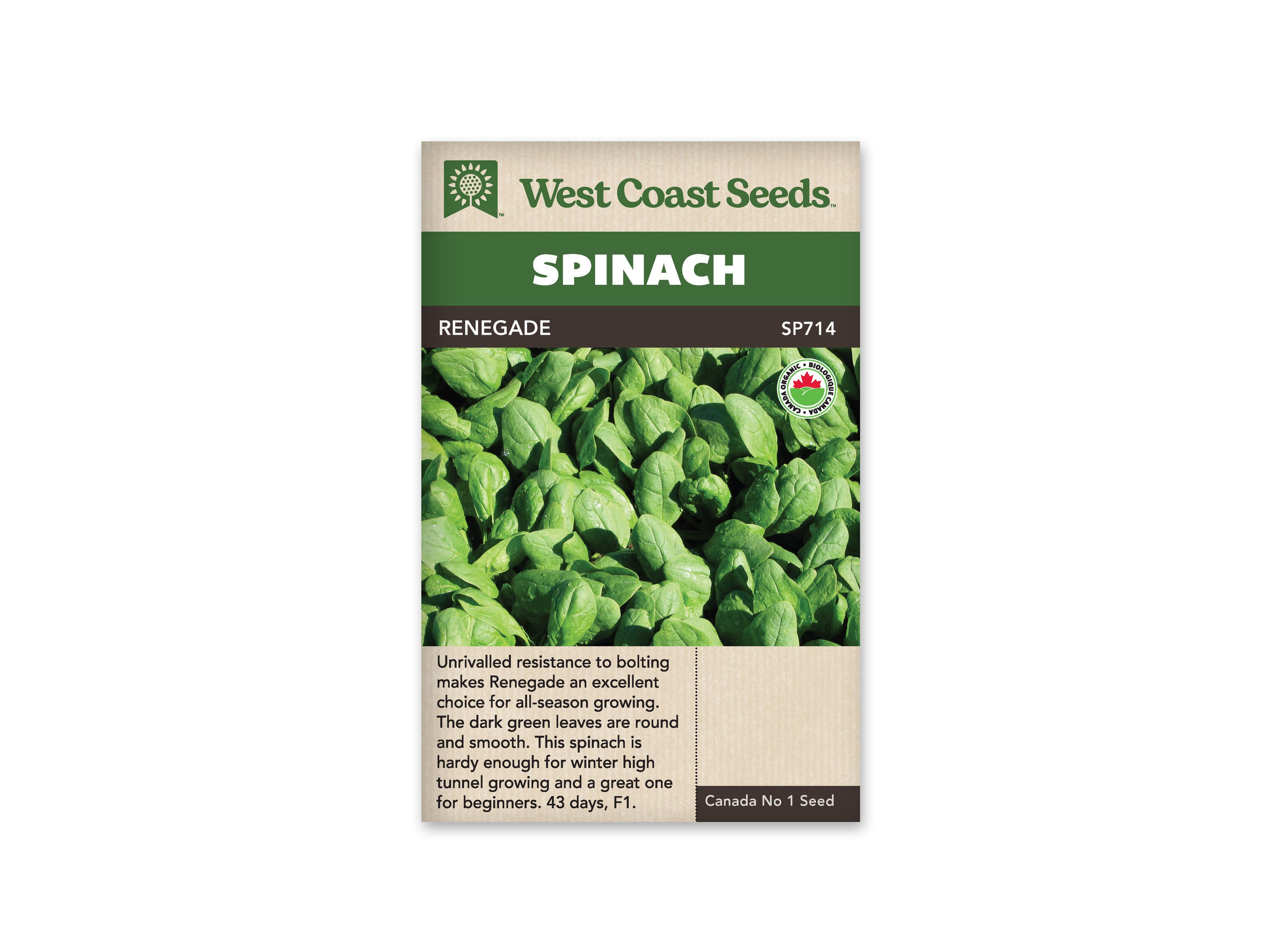 Renegade Organic Spinach Seeds