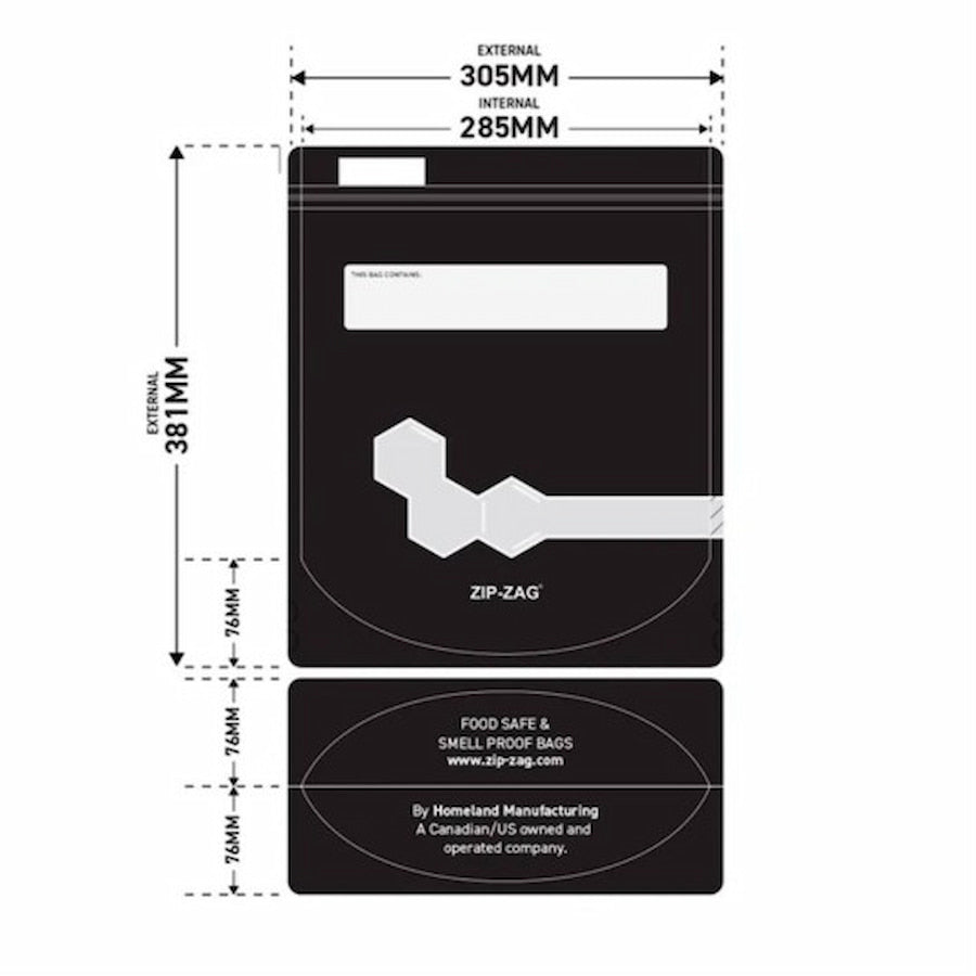 Zip Zag Sac Stand Up Pouch 250g - 1/2lb