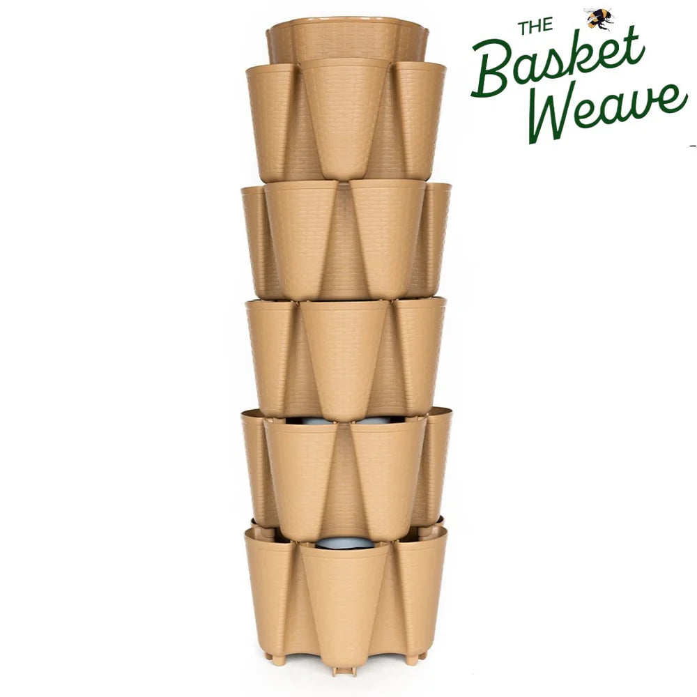 GreenStalk 5 Tier Original Vertical Planter - Basket Weave Texture