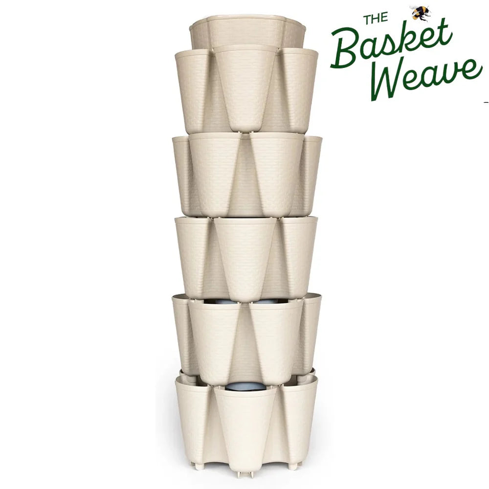 Product Secondary Image:Jardinière verticale originale GreenStalk à 5 niveaux - Texture tressée