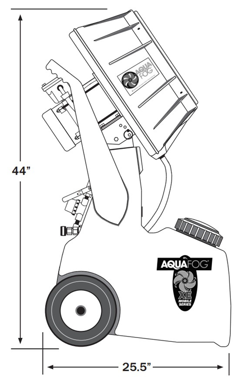 Aquafog Jaybird XE-HRSM-2000-EXP Mobile Fan
