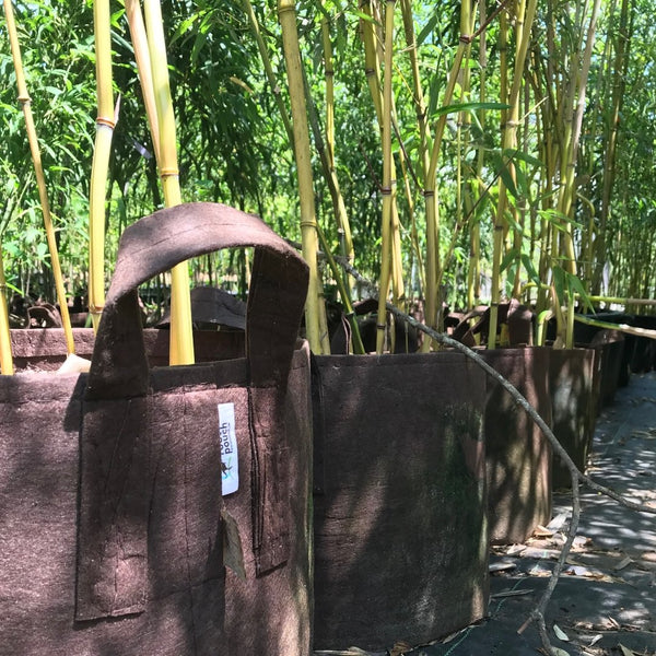 Root Pouch Brown Fabric Grow Bag with Handles - 25 Gallon