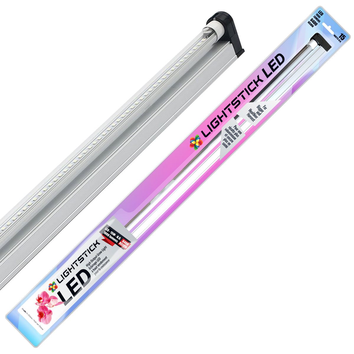 Product Image:Lightstick LED 3' Grow Light 15W Strip 120-240V Linkable