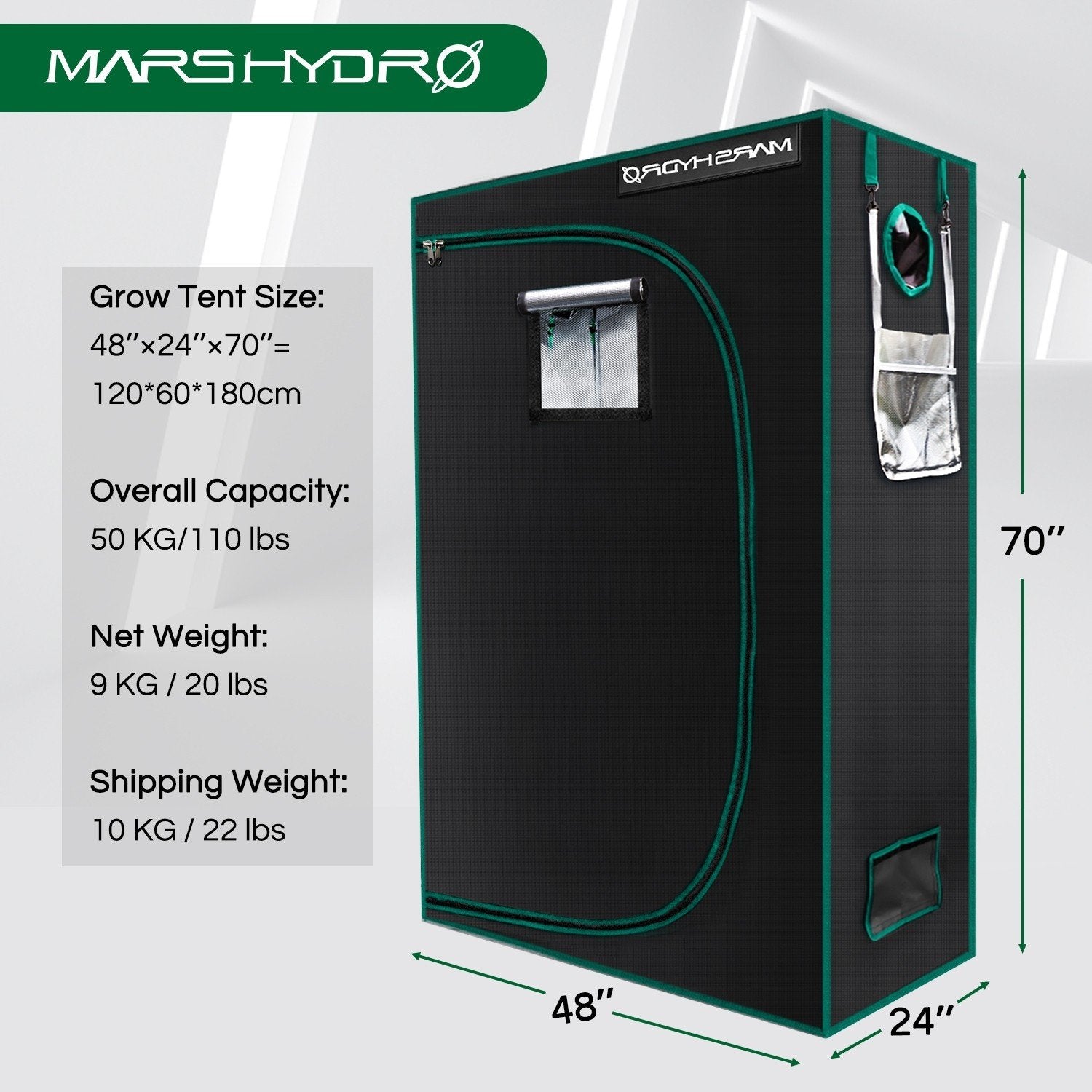 Mars Hydro Grow Tent Kit 4' x 2' x 6'
