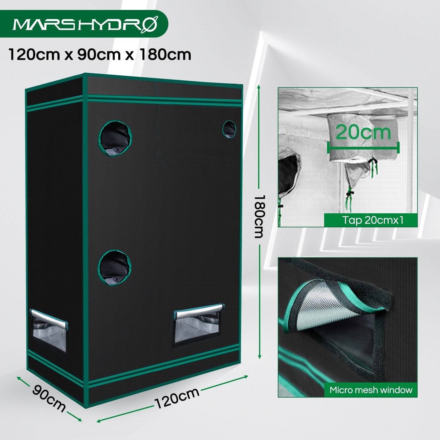 Mars Hydro Grow Tent Kit 4' x 2.6' x 6' 2in1