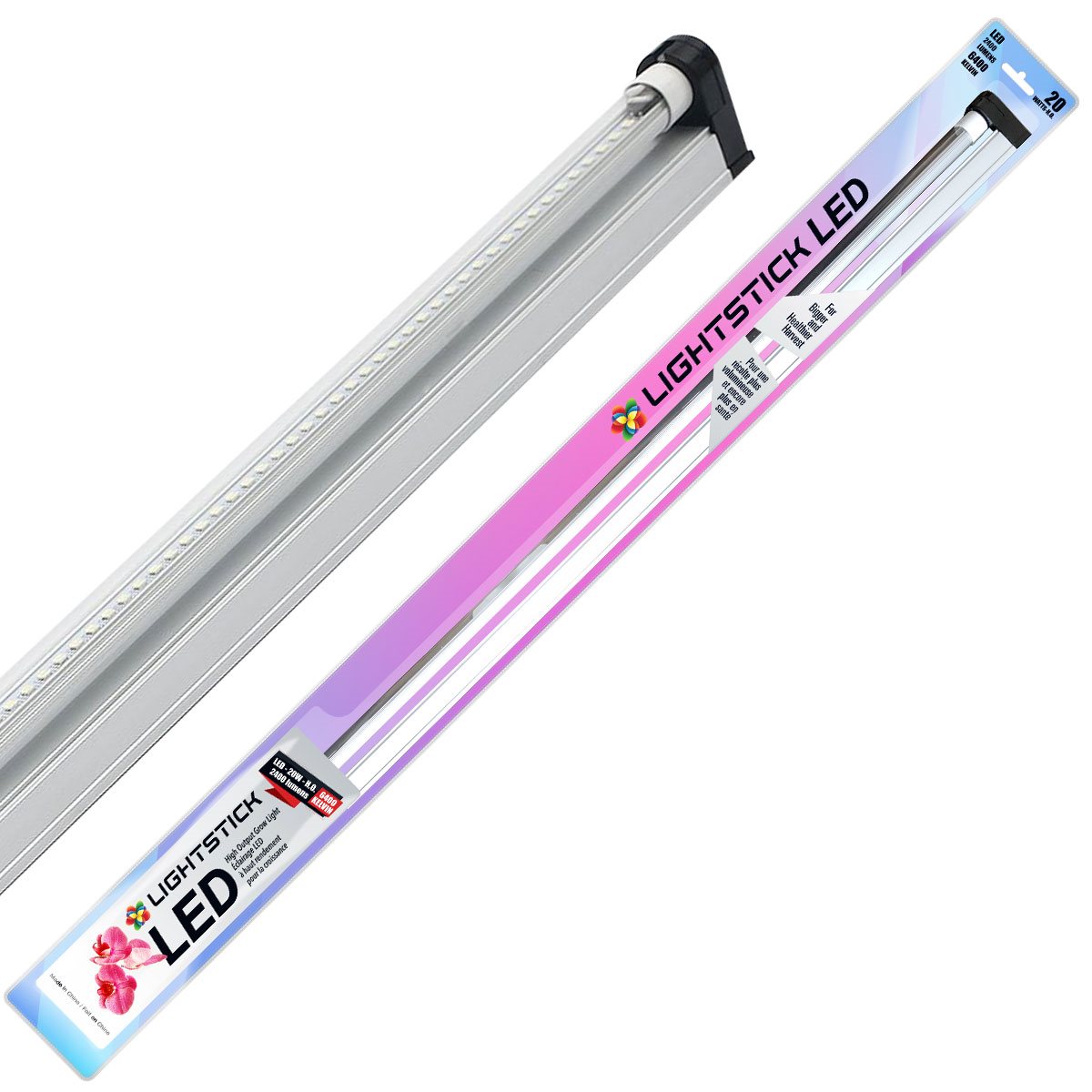 Product Image:Lightstick LED 4' Grow Light 20W Strip 120-240V Linkable