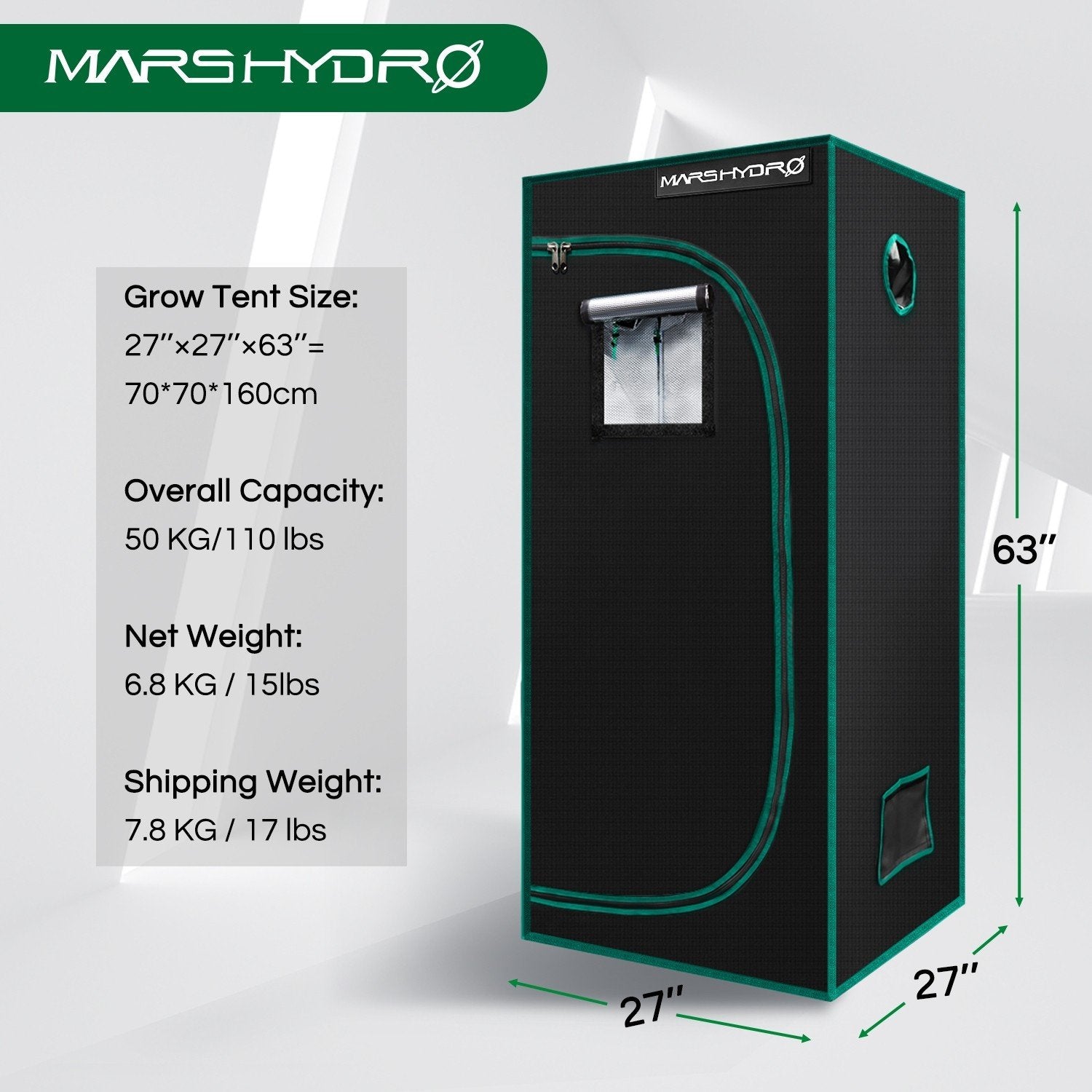 Product Secondary Image:Mars Hydro Grow Tent Set 2.2' x 2.2' x 5'