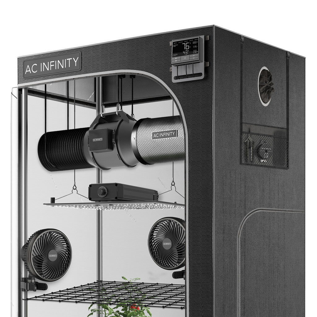 Advance Grow Tent System 4x4, 4-plant Kit, Integrated Smart Controls To Automate Ventilation, Circulation, Full Spectrum Led Grow Light
