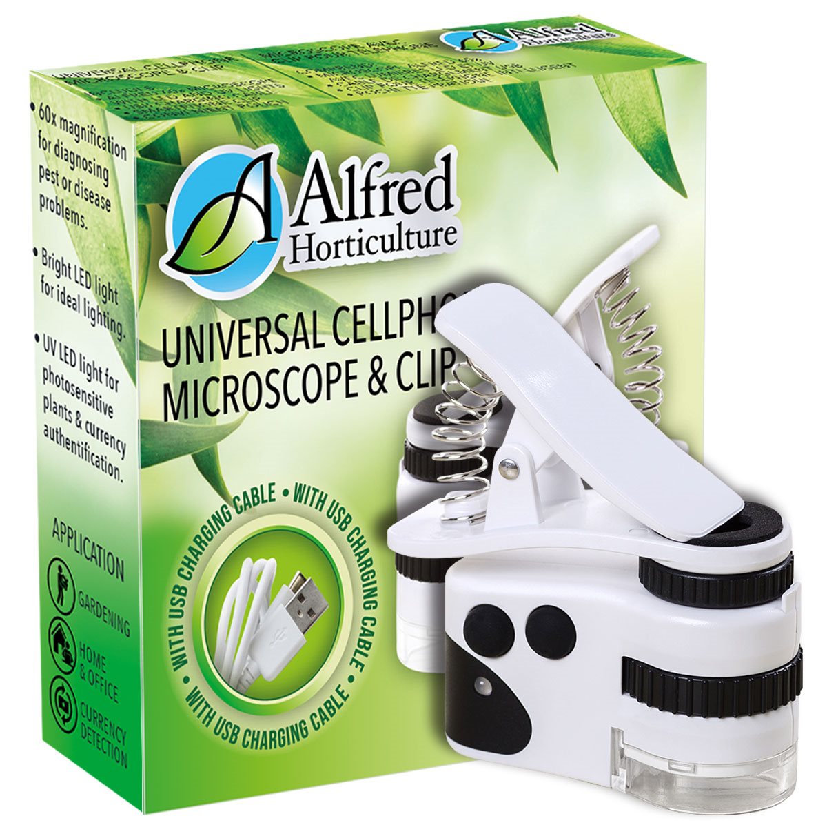 Product Image:Alfred Phone Microscope 60x W - Chargeur USB