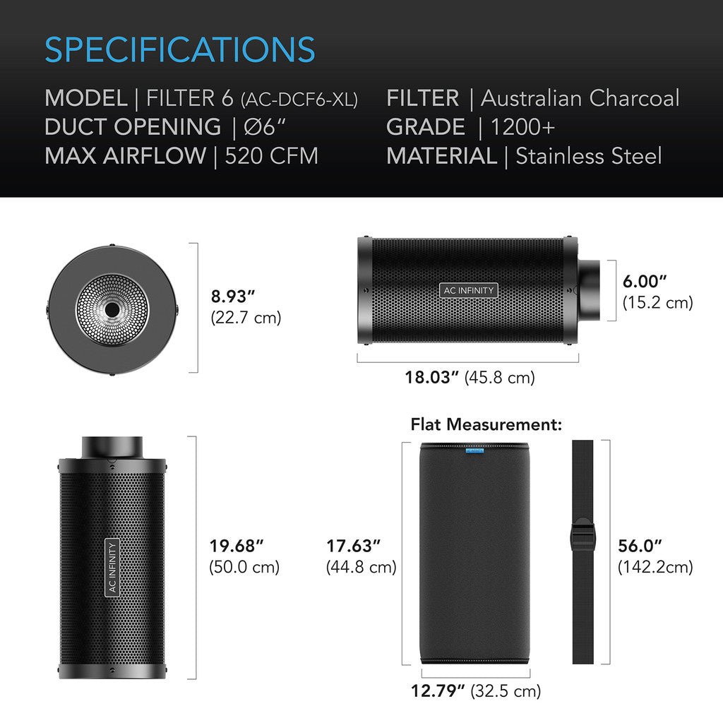 Product Secondary Image:Duct Carbon Filter XL, Australian Charcoal, Extra Large
