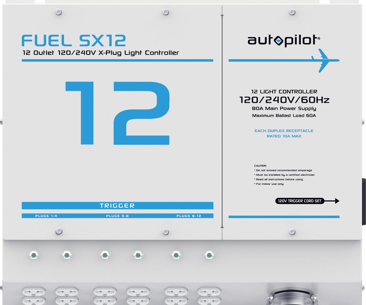 Product Secondary Image:Autopilot FUEL SX12 LC, 12 prises, Bouchons en X, 120-240V, w-1 Trigr