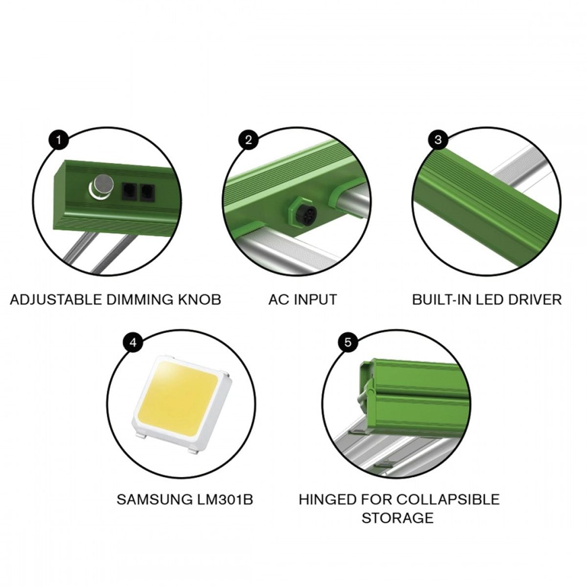 FloraFlex LED GrowLight 650W 8 Bar