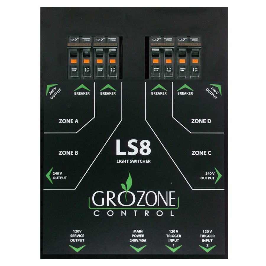 Grozone Dual LS8 Light Switcher ETL Listed 240V / 120V