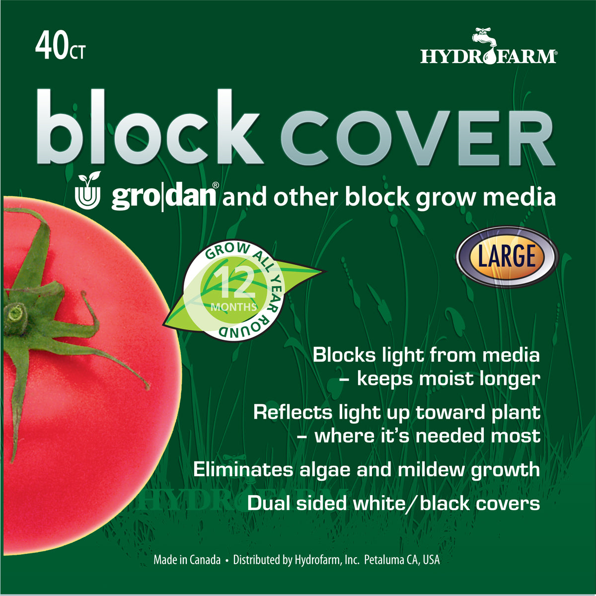 Product Secondary Image:Hydrofarm Rockwool Block Cover pack of 40