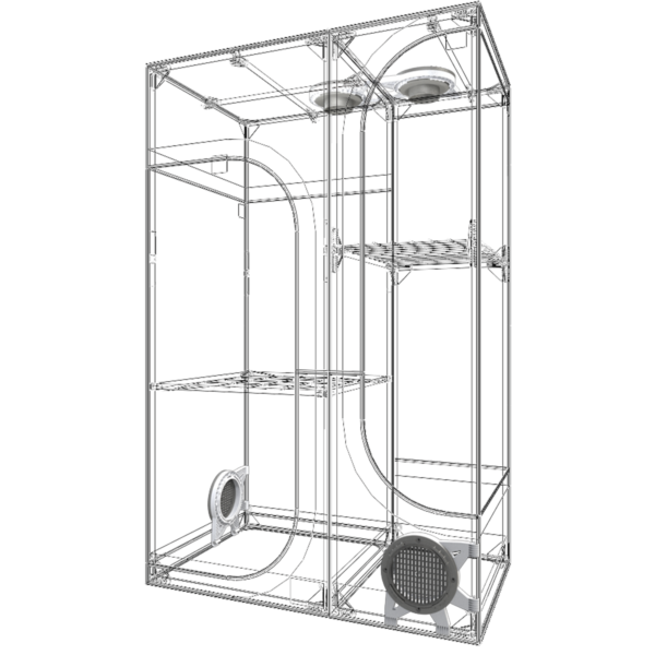 Secret Jardin Lodge Tent 5' x 4' x 6' L160