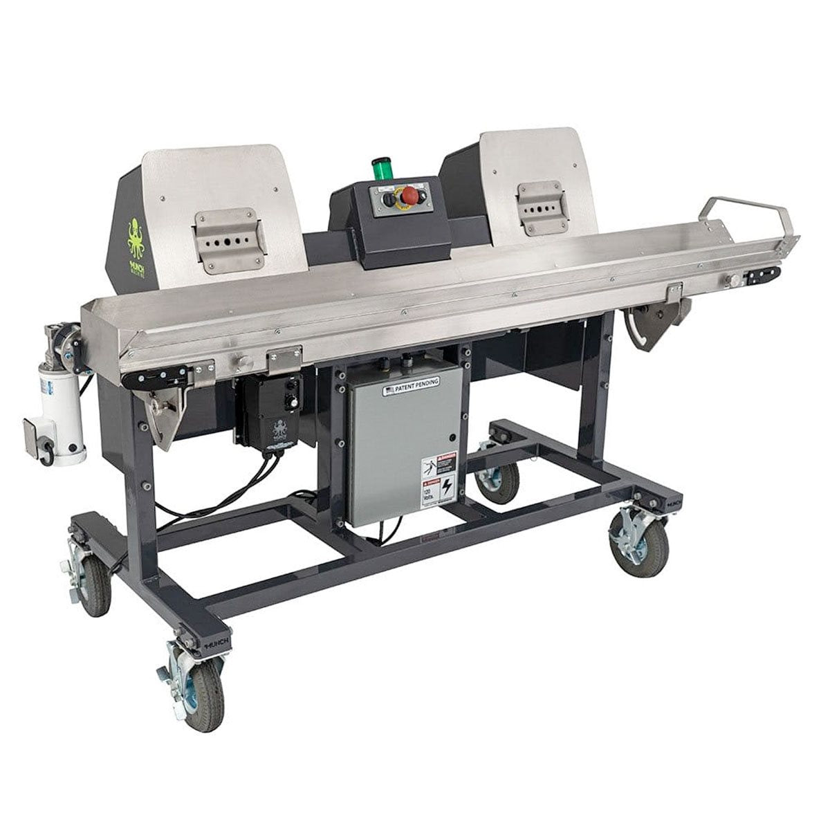 Munch Machine Conveyer Double Bucker Rolling to the Right