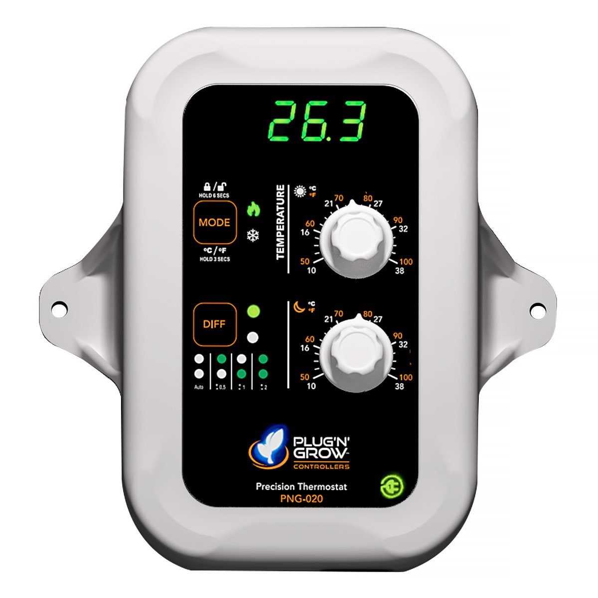 Product Image:Plug N Grow PNG 020 Thermostat de précision avec écran d'affichage