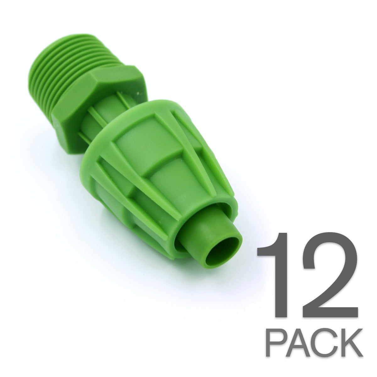MICRO DRIP IRRIGATION PIPE FITTING | 16-17MM - 3/4" MALE ADAPTOR | 12PK