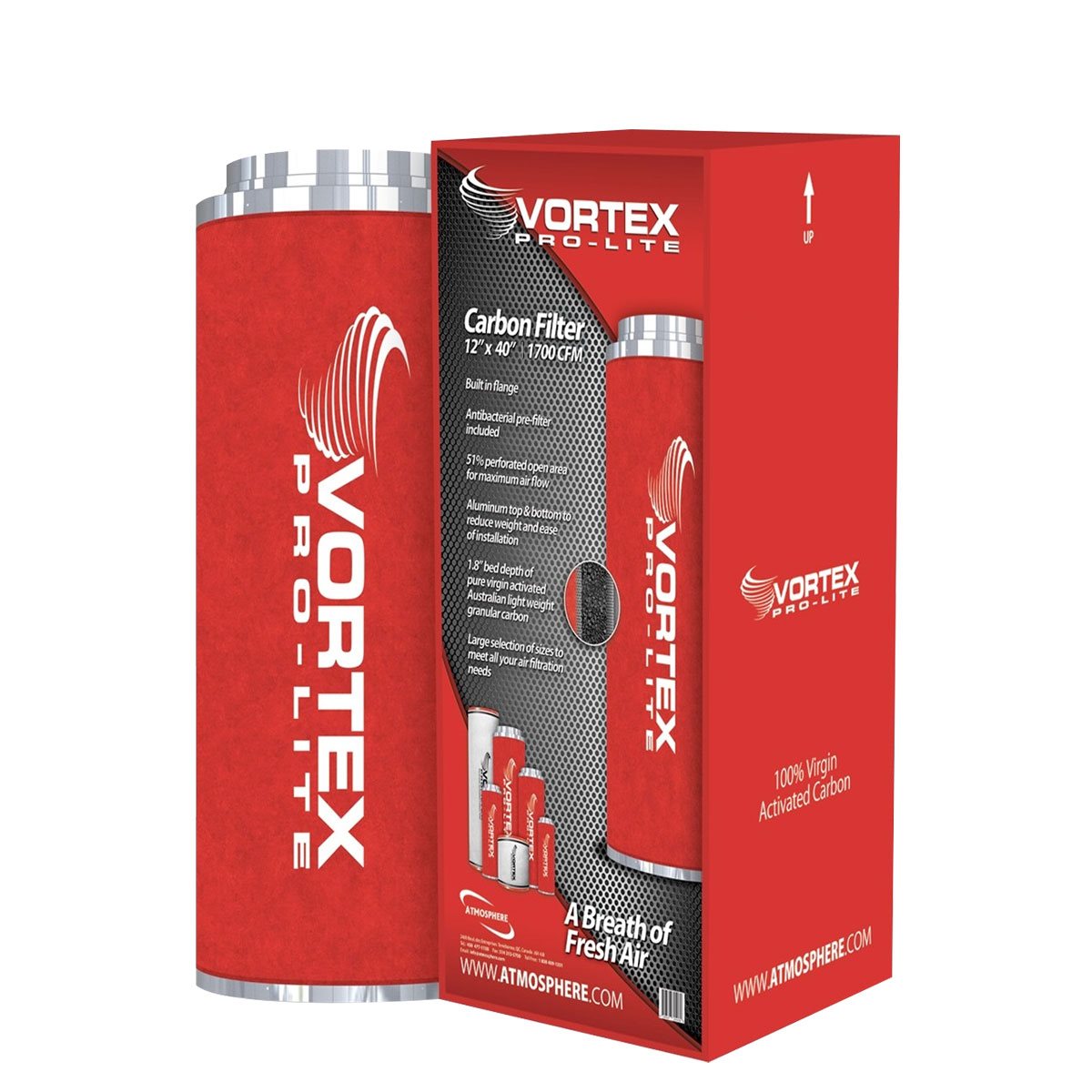 Vortex Pro-Lite Filter 4" x 12" (200 CFM)