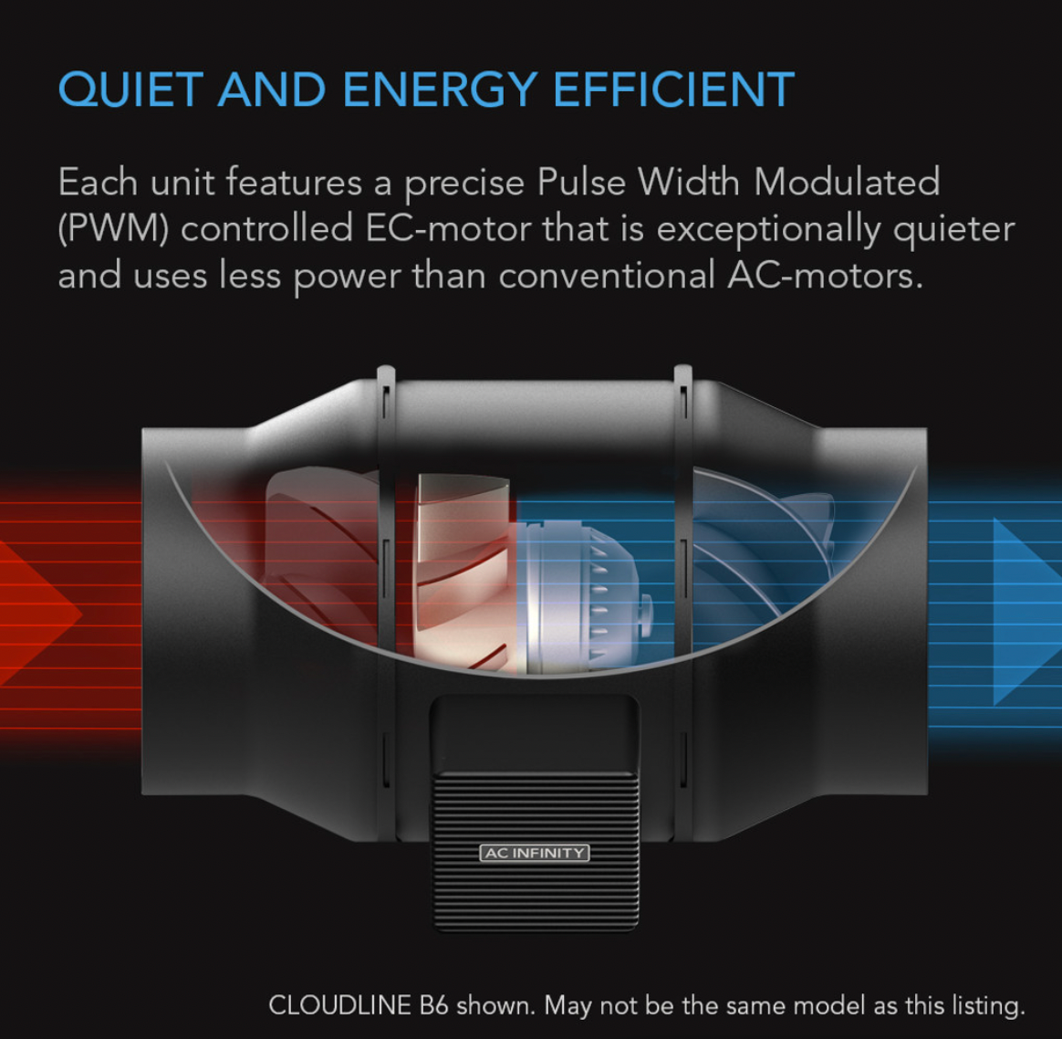 Product Secondary Image:CLOUDLINE LITE A series, QUIET INLINE FAN WITH SPEED CONTROLLER
