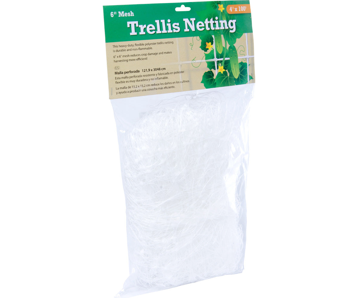 Hydrofarm Trellis Netting 6inch Mesh, 4ft x 100ft