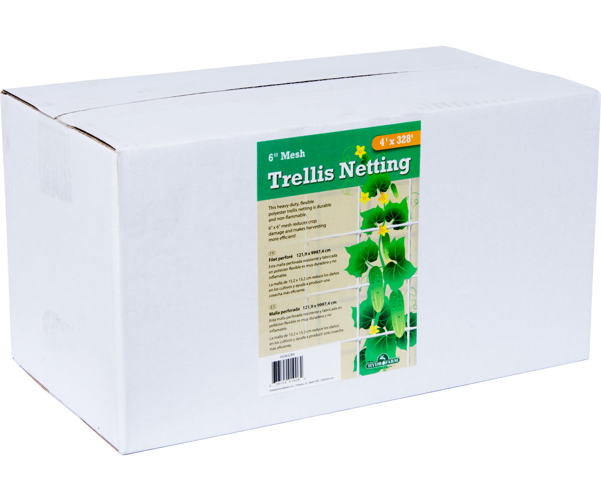 Hydrofarm Trellis Netting 6inch Mesh, 4ft x 328ft