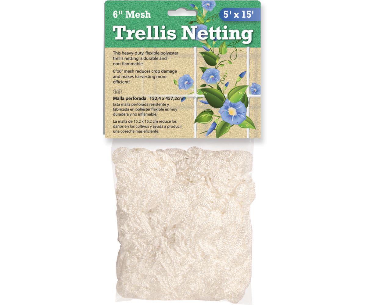 Hydrofarm Trellis Netting 6inch Mesh, 5ft x 15ft