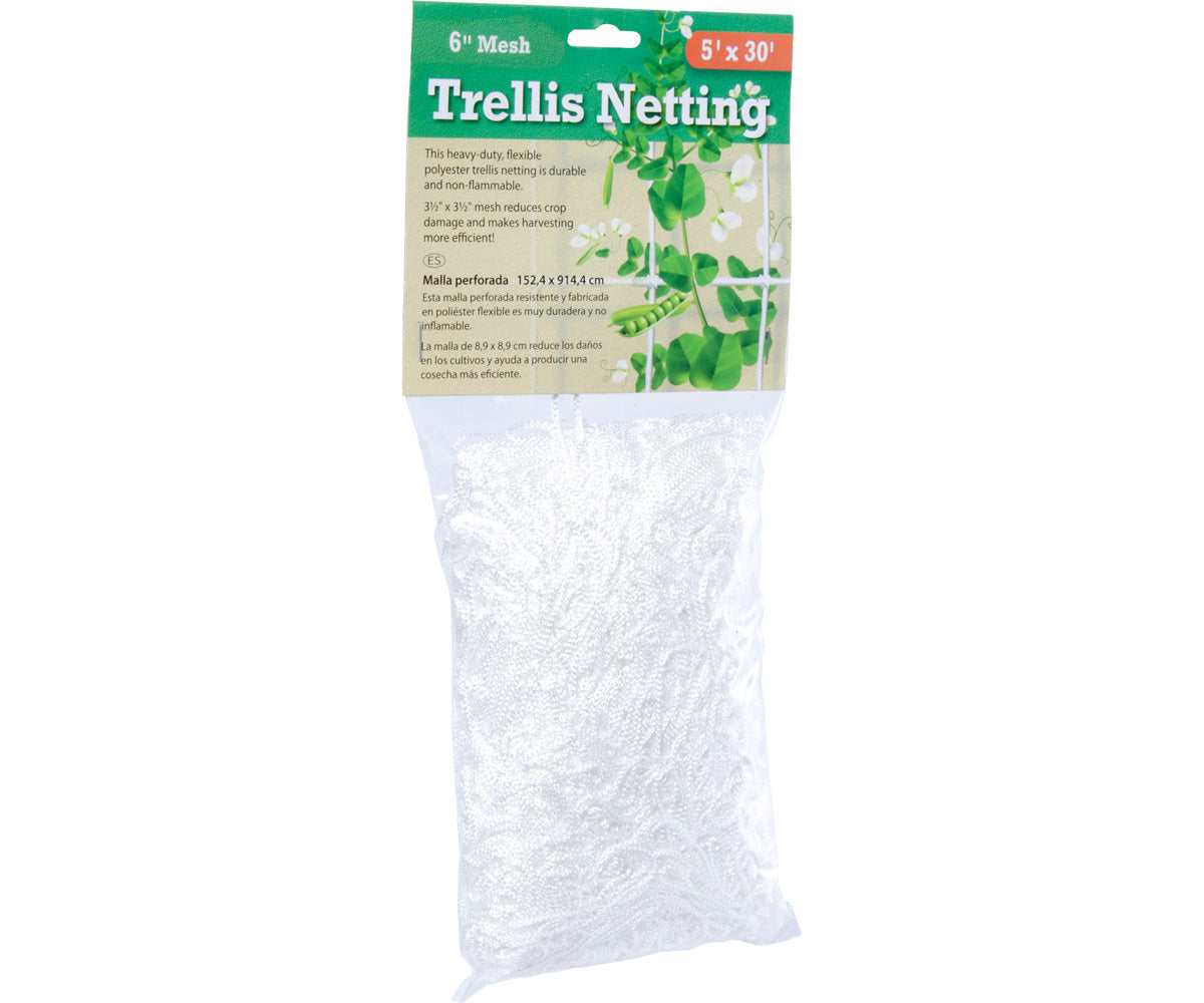 Hydrofarm Trellis Netting 6inch Mesh, 5ft x 30ft