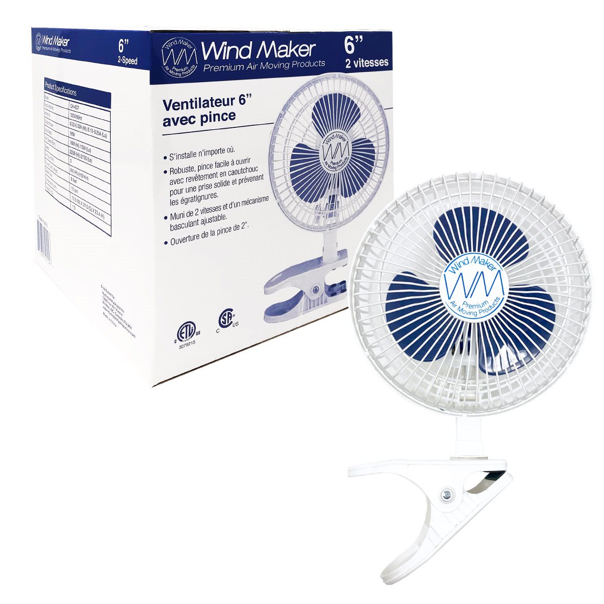 Product Image:Ventilateur à pince WindMaker 6