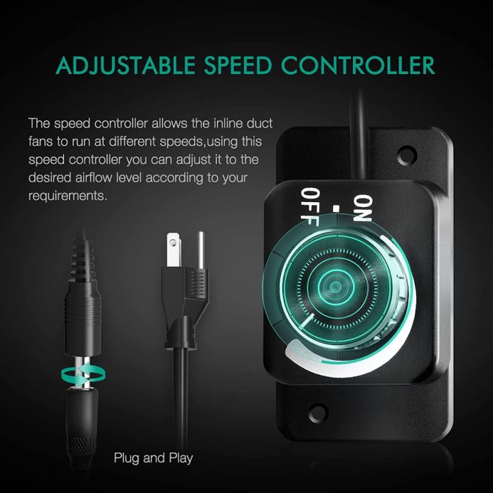 MARS HYDRO 6 INCH INLINE FAN WITH SPEED CONTROLLER