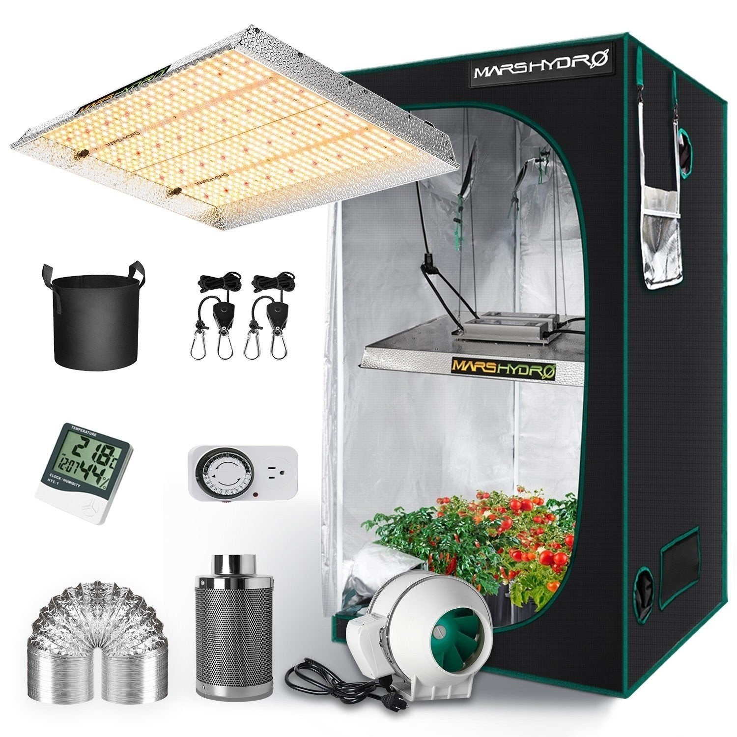 Product Image:Mars Hydro TSW 2000 LED Grow Light + 3'X3' Indoor Complete Tent Kit