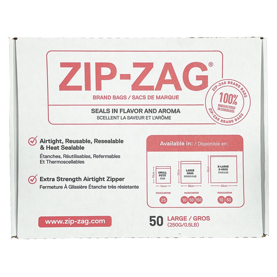 Zip-Zag Original Large Bags 27.9 CM X 29.8 CM (50)