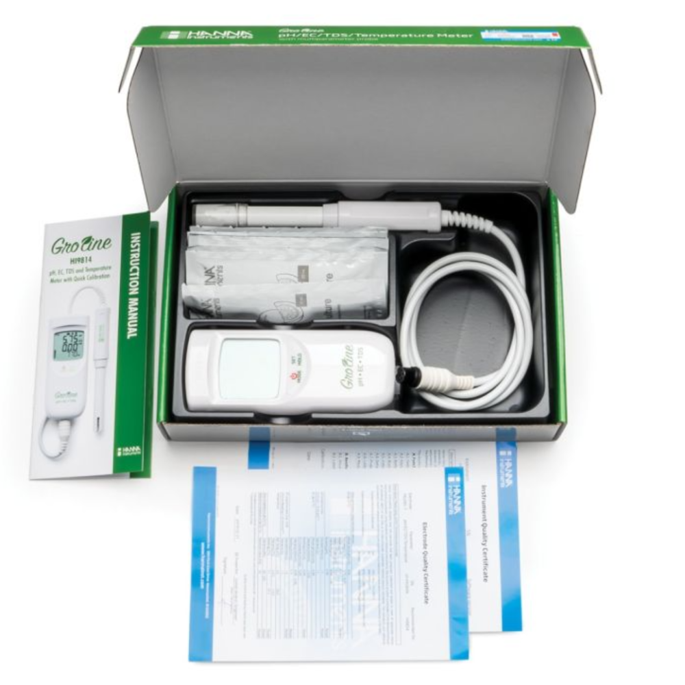 Hanna Instrument Hanna GroLine pH / EC / TDS / Temp Meter HI-9814