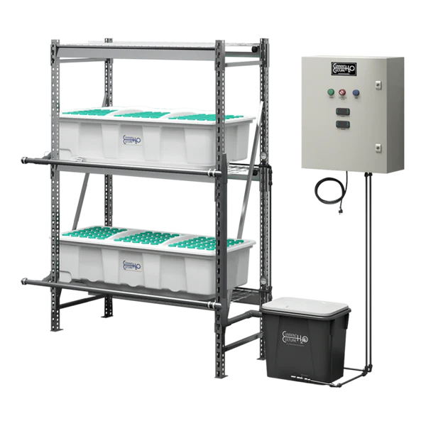 Product Image:Current Culture H2O High Pressure Aeroponics Cloning System (includes 2-tier rack and lighting)